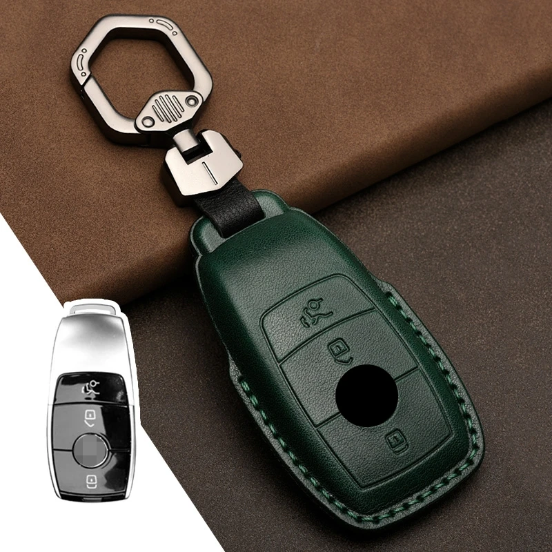 

Защитный чехол из натуральной кожи для ключей Mercedes-Benz E-Class E200L/E300L/C260L/C180, чехол для ключей Glc, брелок