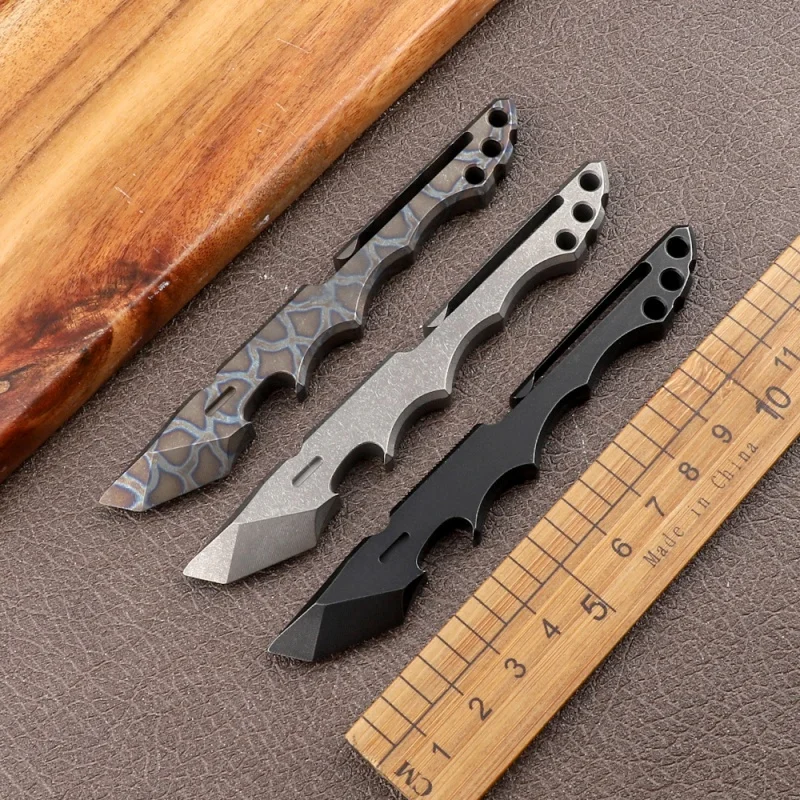 

Titanium alloy mini crowbar hand tool outdoor camping multifunctional bottle opener EDC window breaking tool