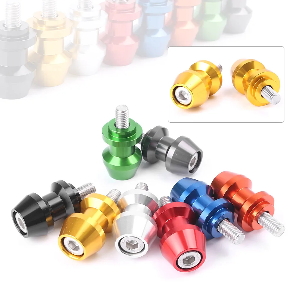 

2Pcs Motorcycle Swingarm Spools For Yamaha YZF R1 R6 R6S FZ-1 FZ6 FZ8 FZS600 FZS1000 YZF-R1 YZF-R6 Aluminum Alloy