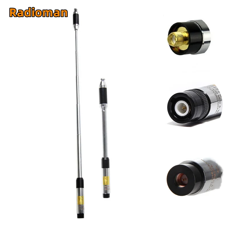 

RH770 Dual Band Telescopic High Gain SMA-Female Telescopic Antenna For BAOFENG ICOM Yaesu Kenwood Motorola Walkie Talkie Radio