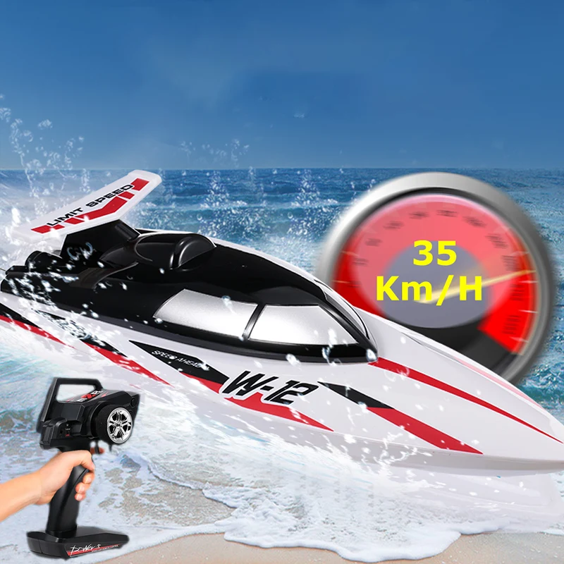 2.4G WL912-A RC Racing Boat 35KM/H High Speed RC Boat Toys Capsize Protection Remote Control Toy Boats WL912-A RC Boat Kids Gift