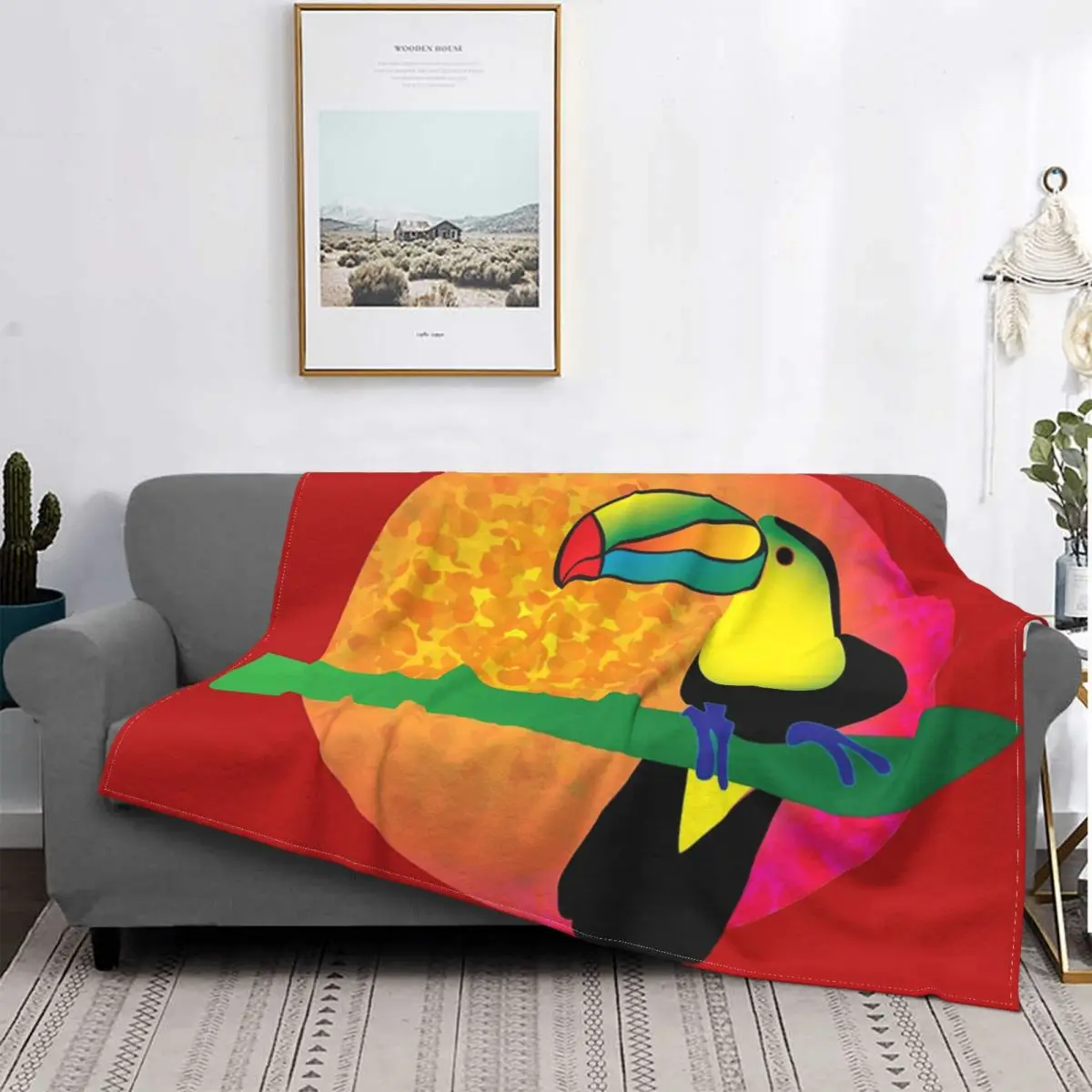 

TouCan-colcha a cuadros para cama, manta roja, toalla de playa, de verano