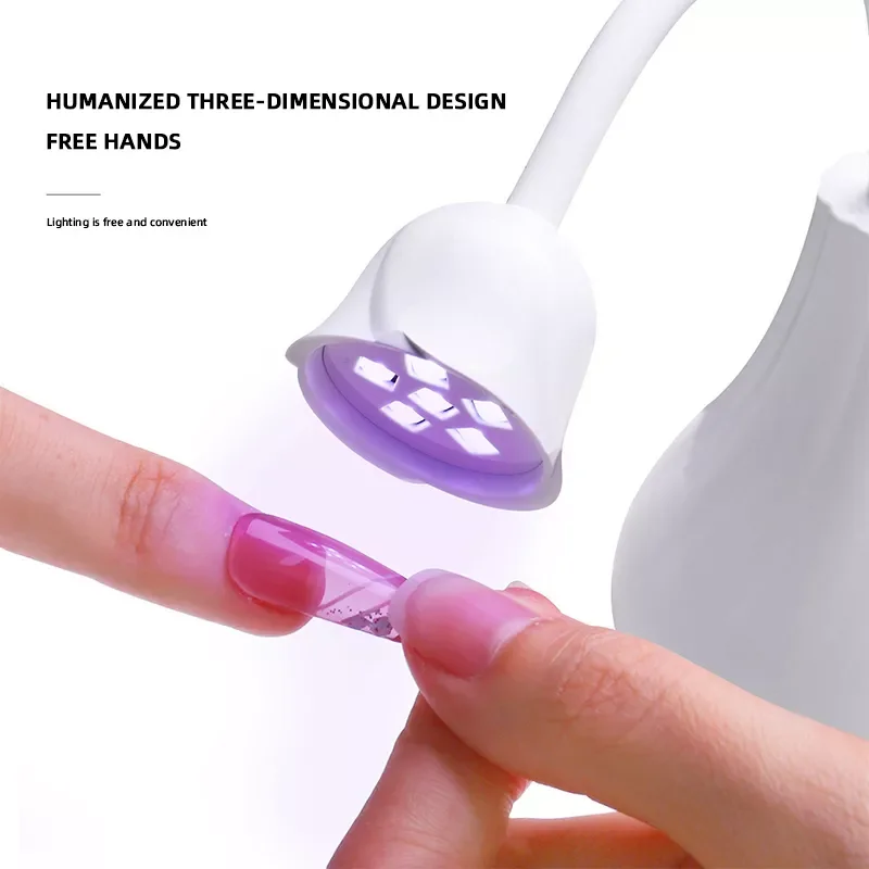 

NEW2023 Mini Nail Lamp UV LED Nail Dryer 6 Light Beads Fast Drying Nail Gel Polish Nail Lamp Manicure Tool 360 Rotatable