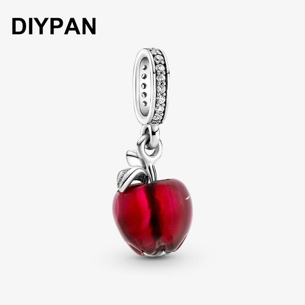 

Red Apple Dangle Charm Pendant Fit Original Pandora Bracelet Charms Pendant Women Pendant DIY Berloque