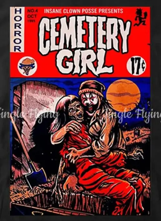 Футболка унисекс с изображением кладбища девушки ужаса клоуна подарки футболки