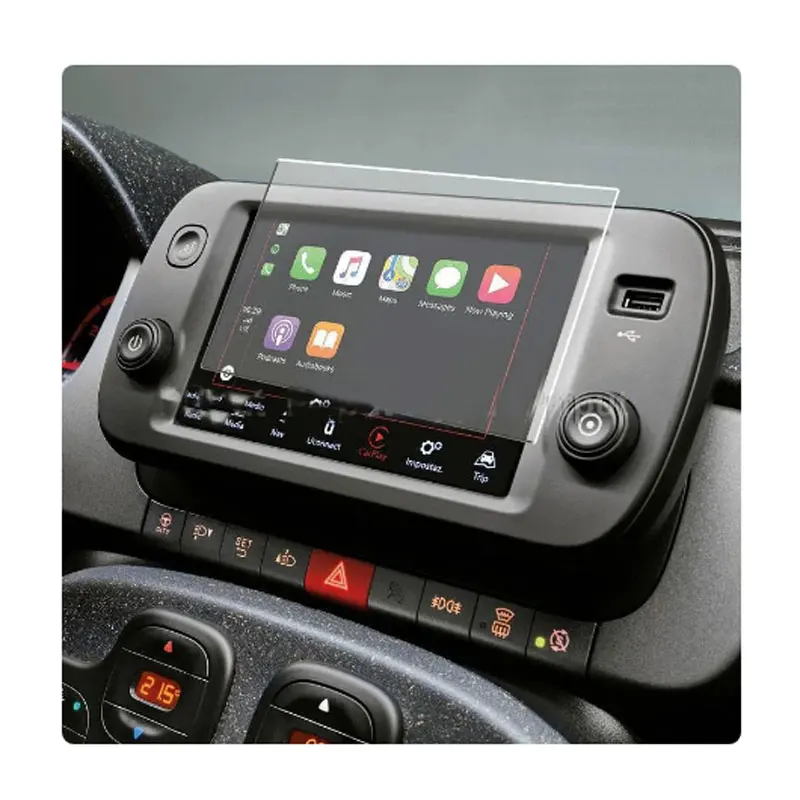 

For Fiat Panda 2021 2022 7 inch Car radio GPS Navigation Interior stickers accessories Tempered glass screen protector film