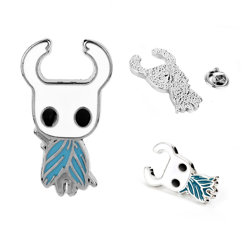 Эмалированная брошь в виде рыцаря с отворотом страстника металлическая форме