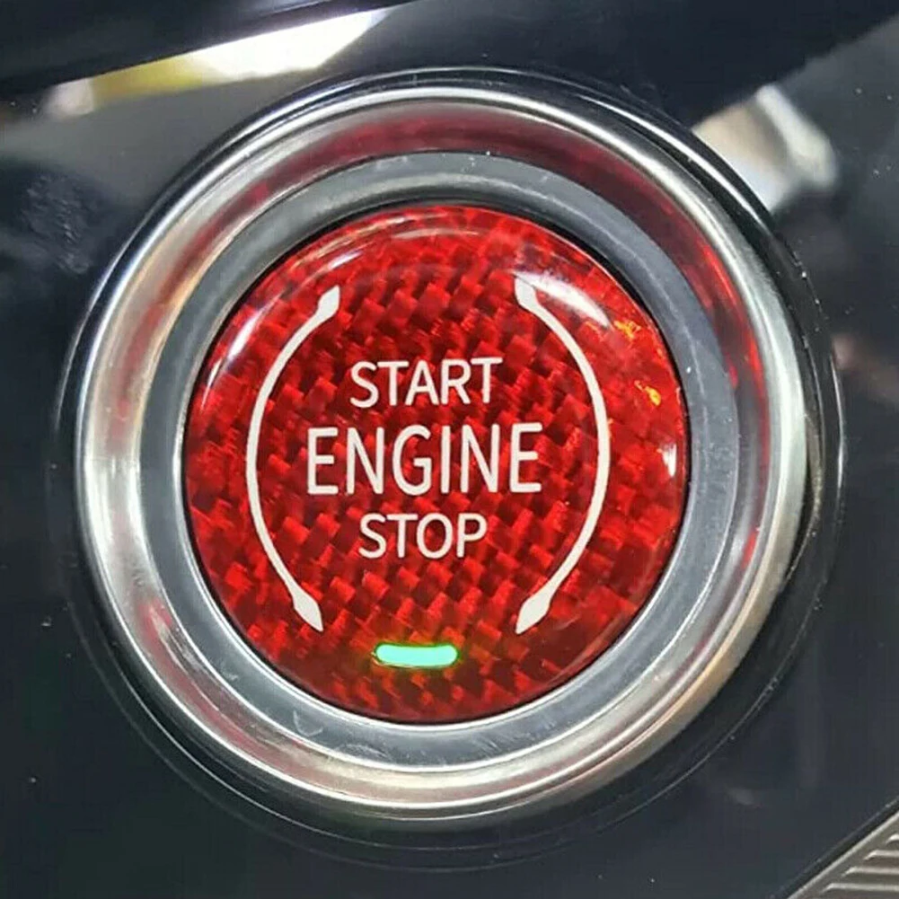 

Hot Sale Carbon Fiber Start Stop Button 26mm Accessories Engine Fashion
