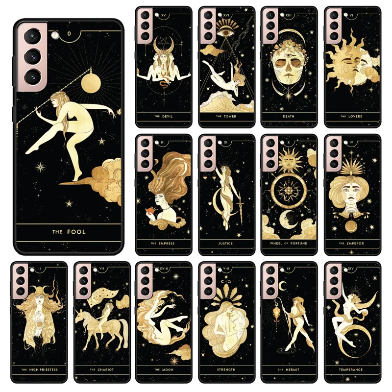 

Phone Case for Samsung Galaxy S22 S20 Ultra S20 S22 Plus S21 S10 S9 S8 Plus S10E S20 FE Divine Feminine Tarot Funda Capa