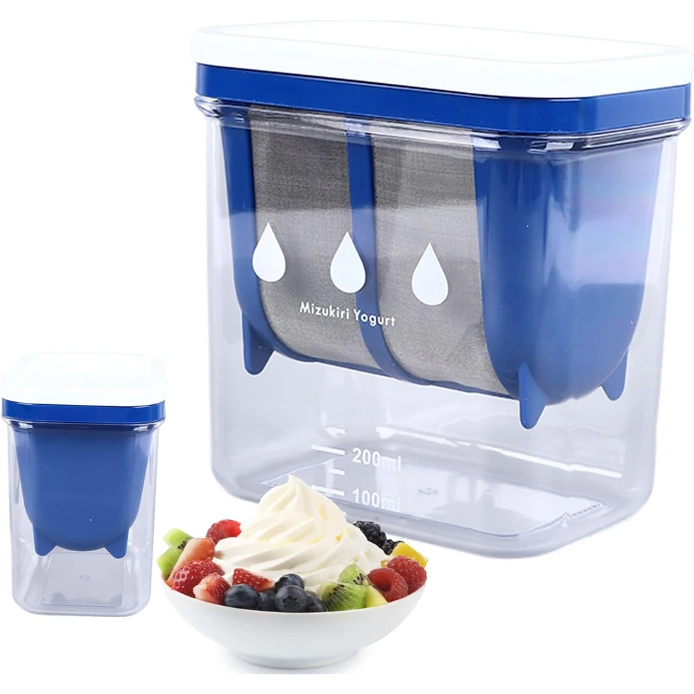 Фото 【ABJZ】 Сито для греческого йогурта, 6,7 унций / 200 мл, большой объем, для приготовления домашнего йогурта, с мелкоячеистым мешочком для супа, фруктового сока №5