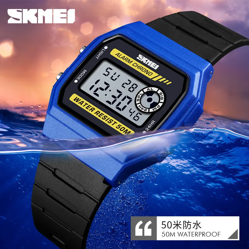 Skmei Watch Многофункциональные студенческие водонепроницаемые электронные часы