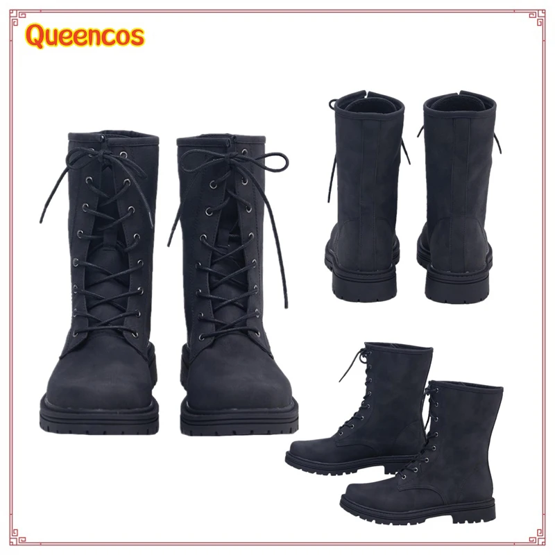 Черная обувь из искусственной кожи для взрослых Лидия ботинки косплея мужские