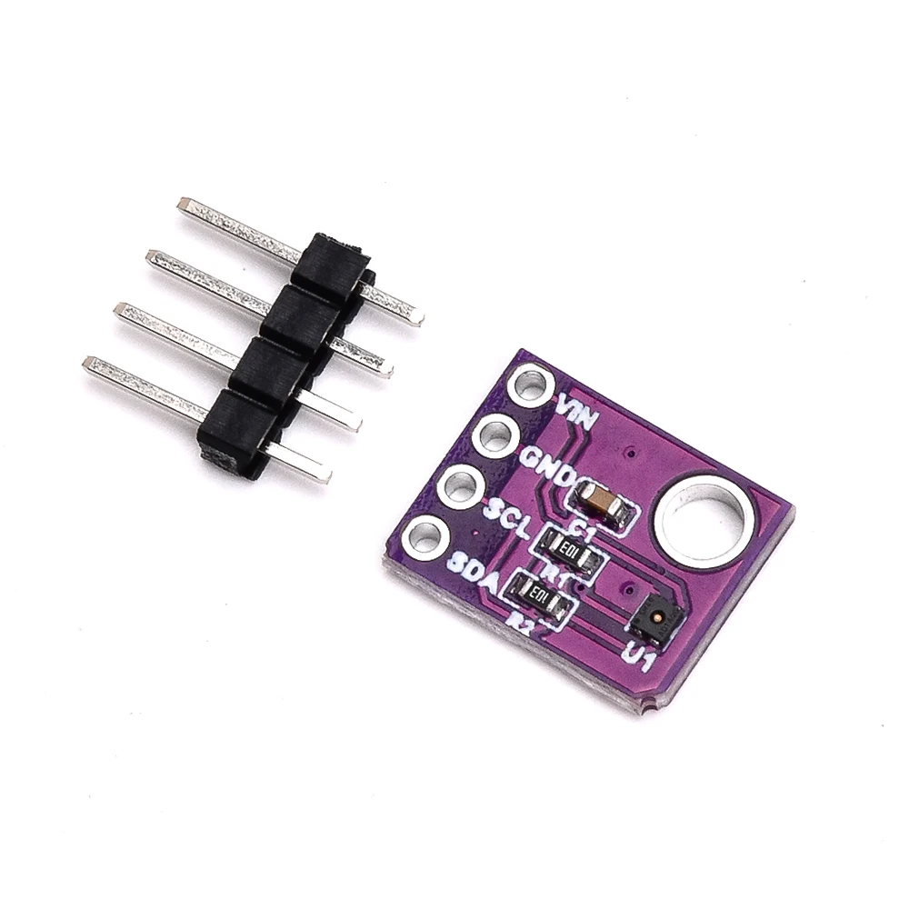 

SHT40 Temperature Humidity Sensor Module Microcontroller IIC I2C Breakout Weather 3.3V-5V Compliant for Arduino with Pin Header
