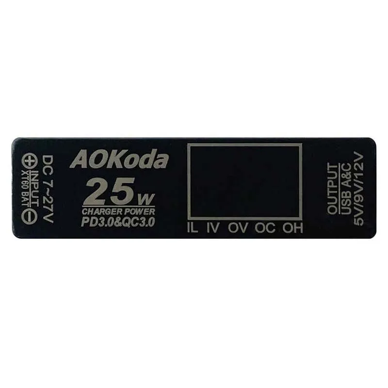 AOKoda XT60 — PD3.0 USB-зарядное устройство QC3.0 Модернизированное быстрое зарядное устройство для мобильного телефона (art.: 3920cd466579d) - 3920cd466579d