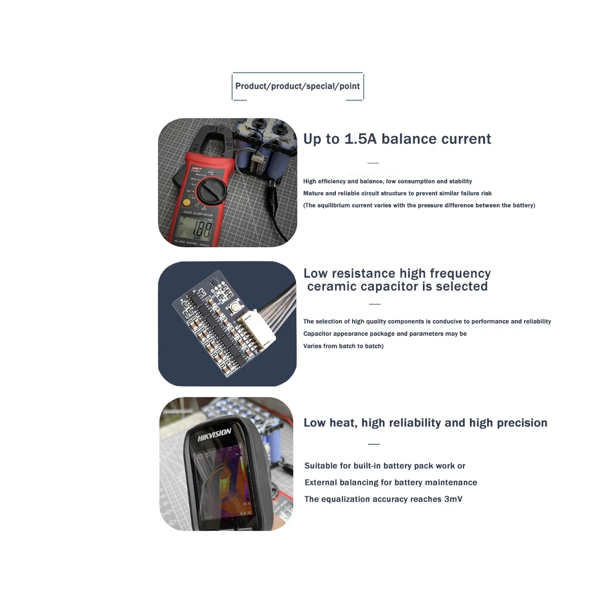 

6S-5S 1.5A LiFePO4 Ternary Li-Ion Battery Pack Universal High Current Active Equalization Board 0.03V Energy Transfer