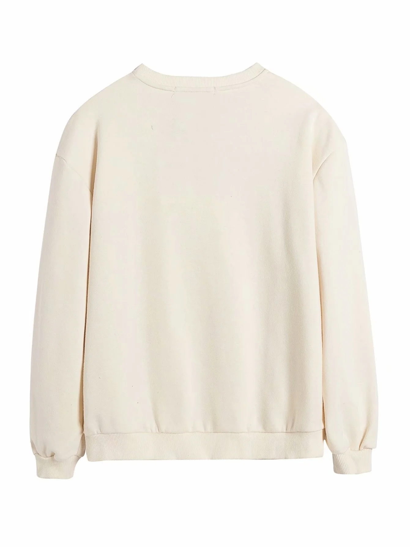 Женский свободный пуловер с длинным рукавом и круглым вырезом - купить по