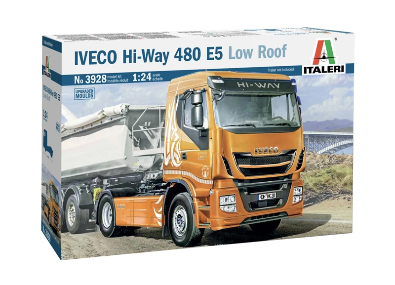 

ITALERI 3928 статическая Сборная модель автомобиля игрушка масштаб 1/24 для IVECO HI-WAY 480 E5 низкая крыша грузовик модель комплект