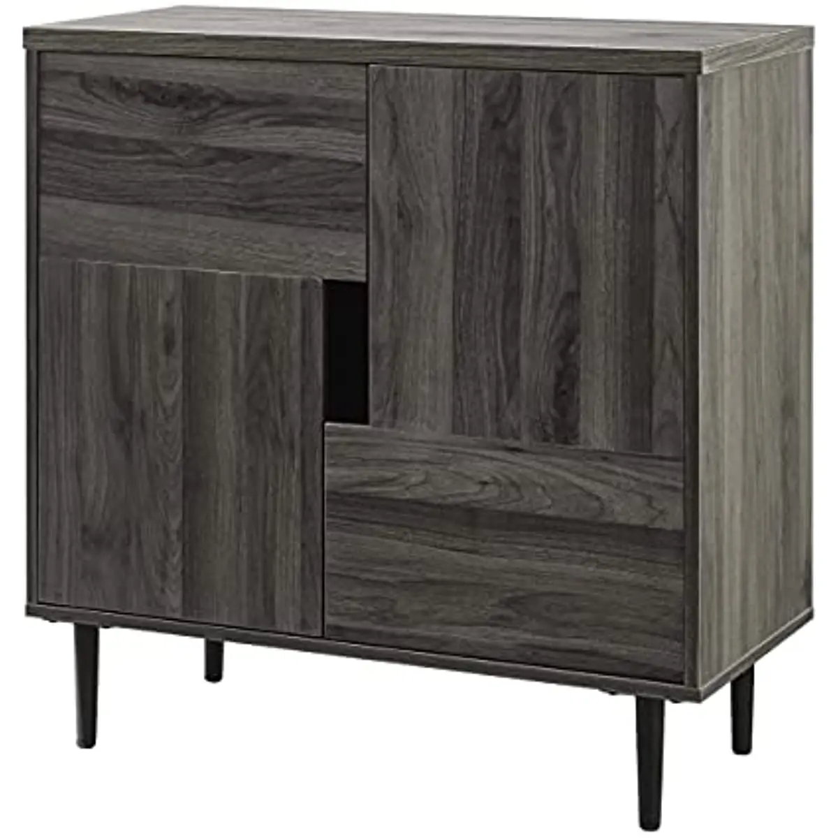 

Modern Color Pop Buffet Accent Entryway Bar Cabinet Storage Entry Table Living Room Dining Room, 30 Inch, Slate Grey