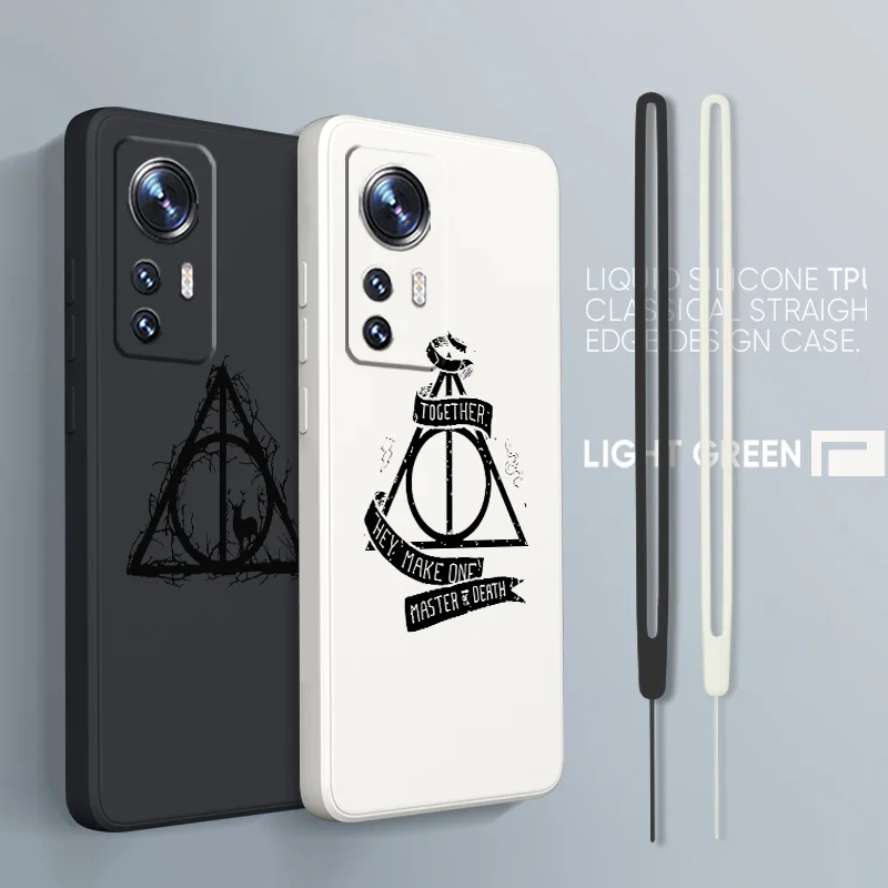 

Anime Harrys Potter Spells For Xiaomi Mi 13 12T 11i 11X 10S 10 Pro Lite Liquid Rope Silicone Black Phone Case