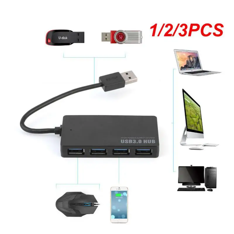 

Высокоскоростной USB 3,0 концентратор, 1/2/3 шт., разветвитель с несколькими USB-портами, расширитель с несколькими USB-портами, компьютерные аксессуары для ноутбуков и ПК