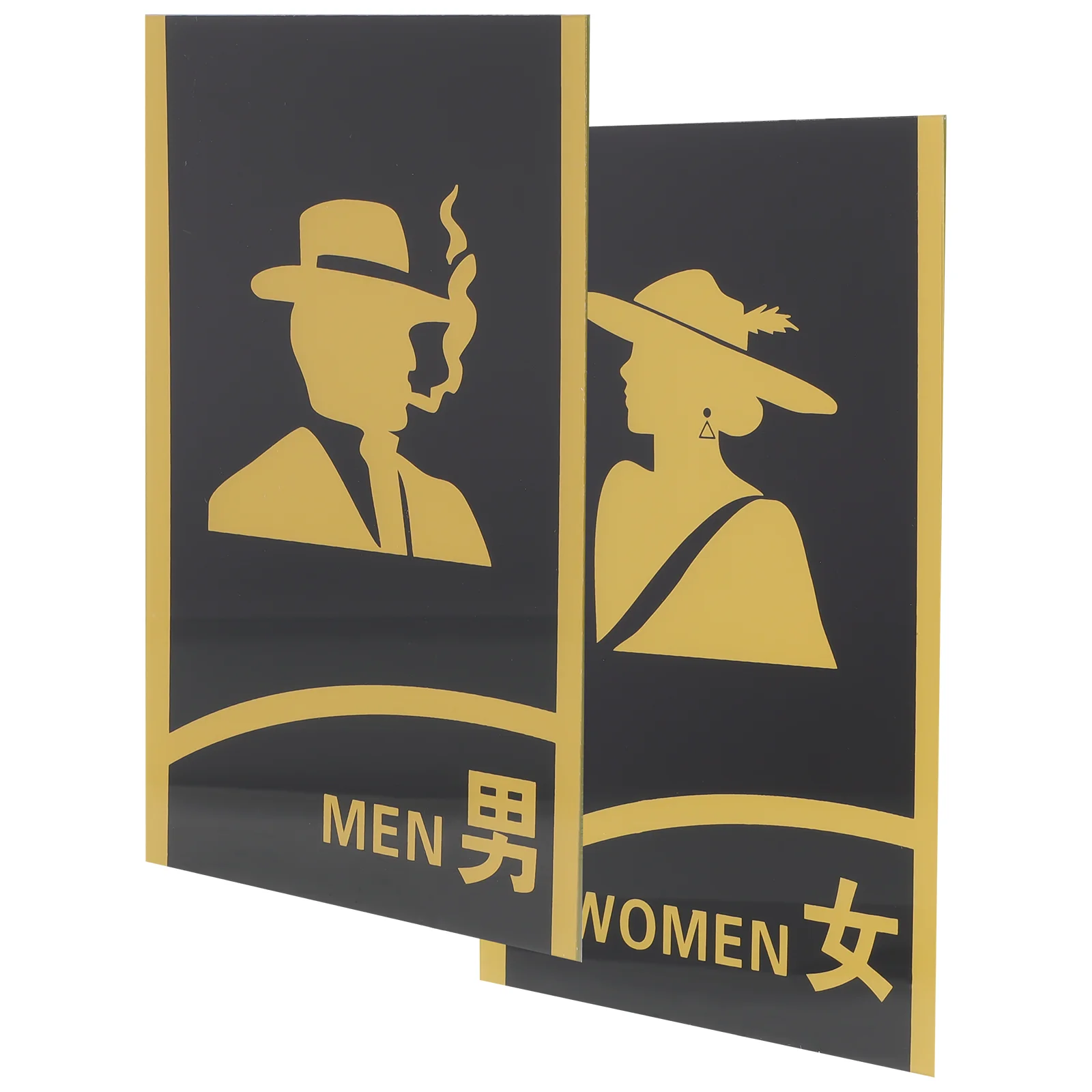 

Sign Toilet Restroom Bathroom Door Plate Gender Symbol Signs Led Lavatory Tag Women Name Male Man Woman Acrylic Mall Business Wc