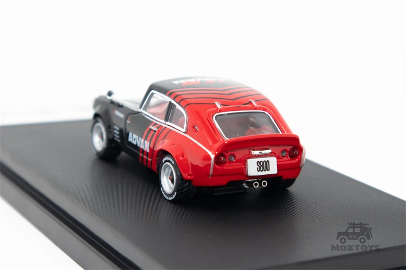 Mortal 1:64 S800 Coupe Outlaw Advan черно-красная литая модель автомобиля