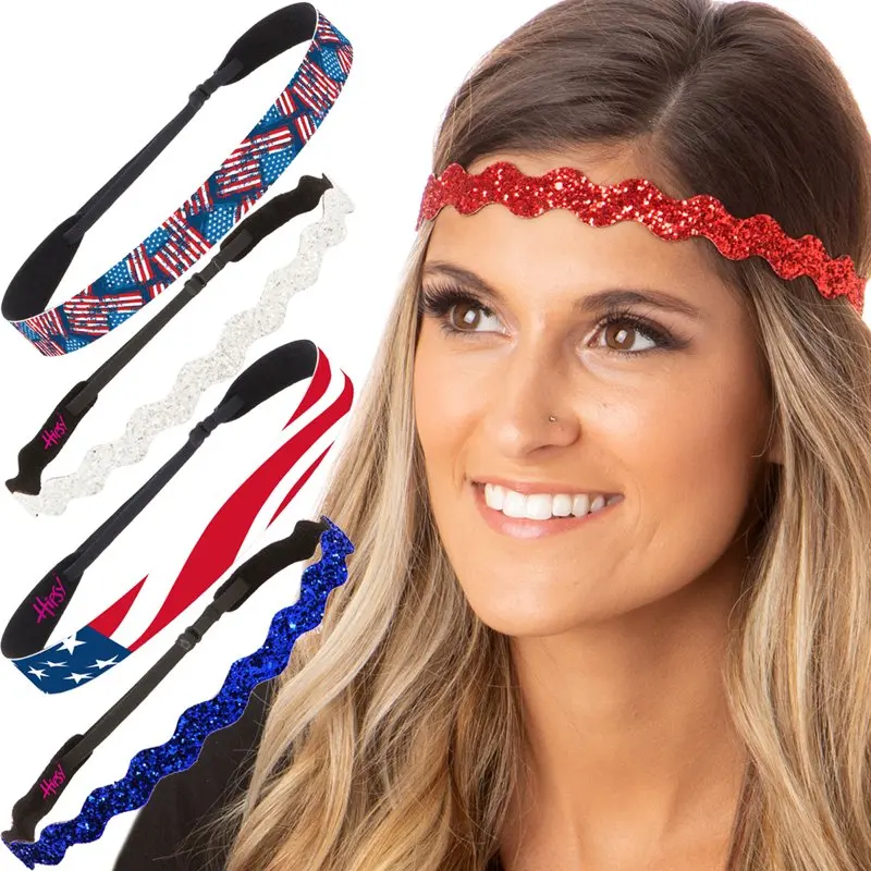 

5 шт./упаковка, регулируемые повязки на голову для девочек и подростков