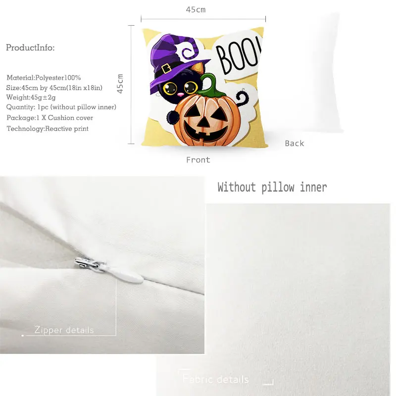 Домашний декор искусственная тыква Сова Декор наволочка Хэллоуин печатный