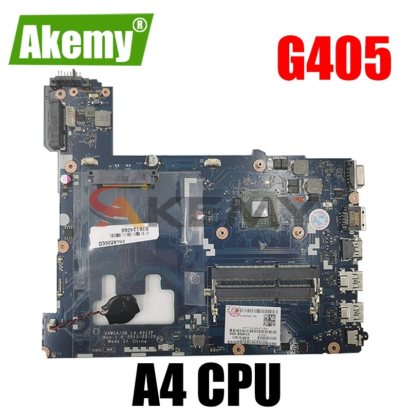 

Original VAWGA/GB LA-9912P Motherboard For Lenovo G405 Laptop mainboard with A4 CPU 100% fully tested