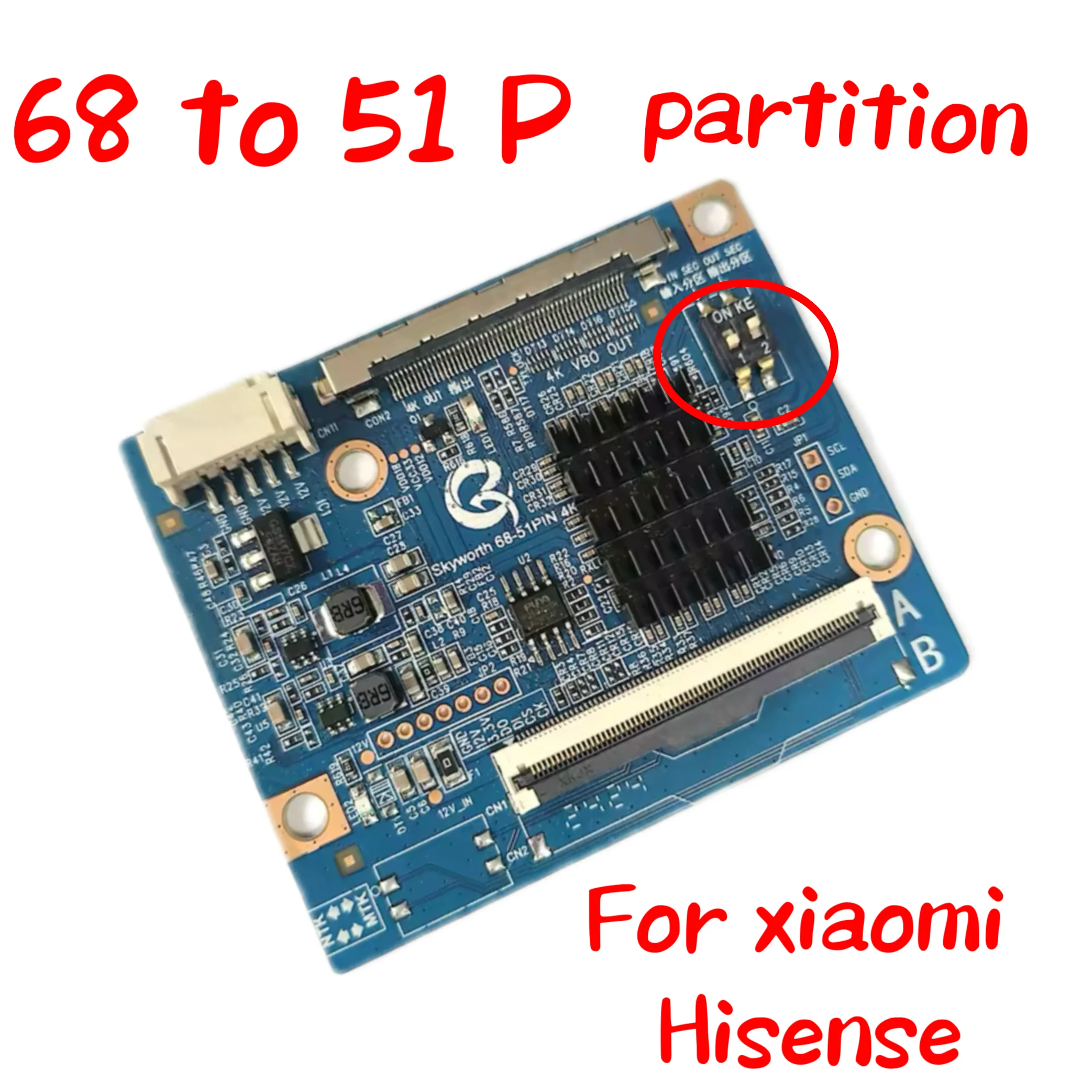 60PIN на 51PIN 68PIN на 51P экран 4K платы адаптера и интеграция перегородки QK-60pin QK-68pin (art.: 3920ccf1e0a7d) - 3920ccf1e0a7d