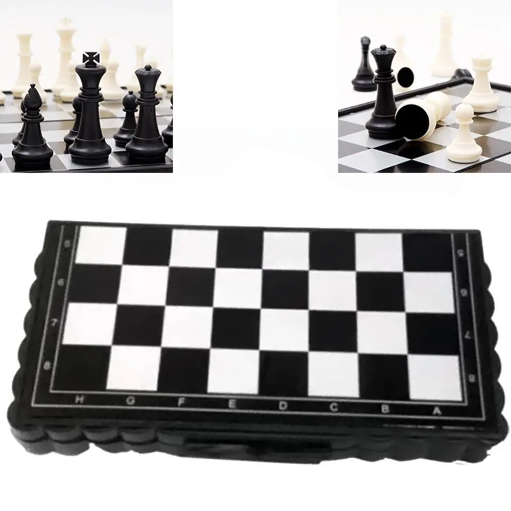 

Magnetic Travel Chess Set Folding Board Parent-Child Educational Toy Family Game Outdoor Travel Folding Chess Backgammon