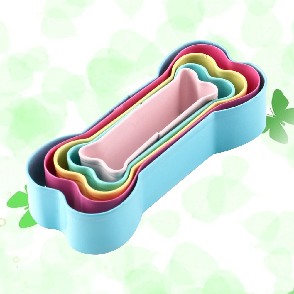

5 PCS Cookie Candy Making Supplies Sucker Molds Fudge Molds Dog Bone Decoratios Cake Dog Bone Ornaments