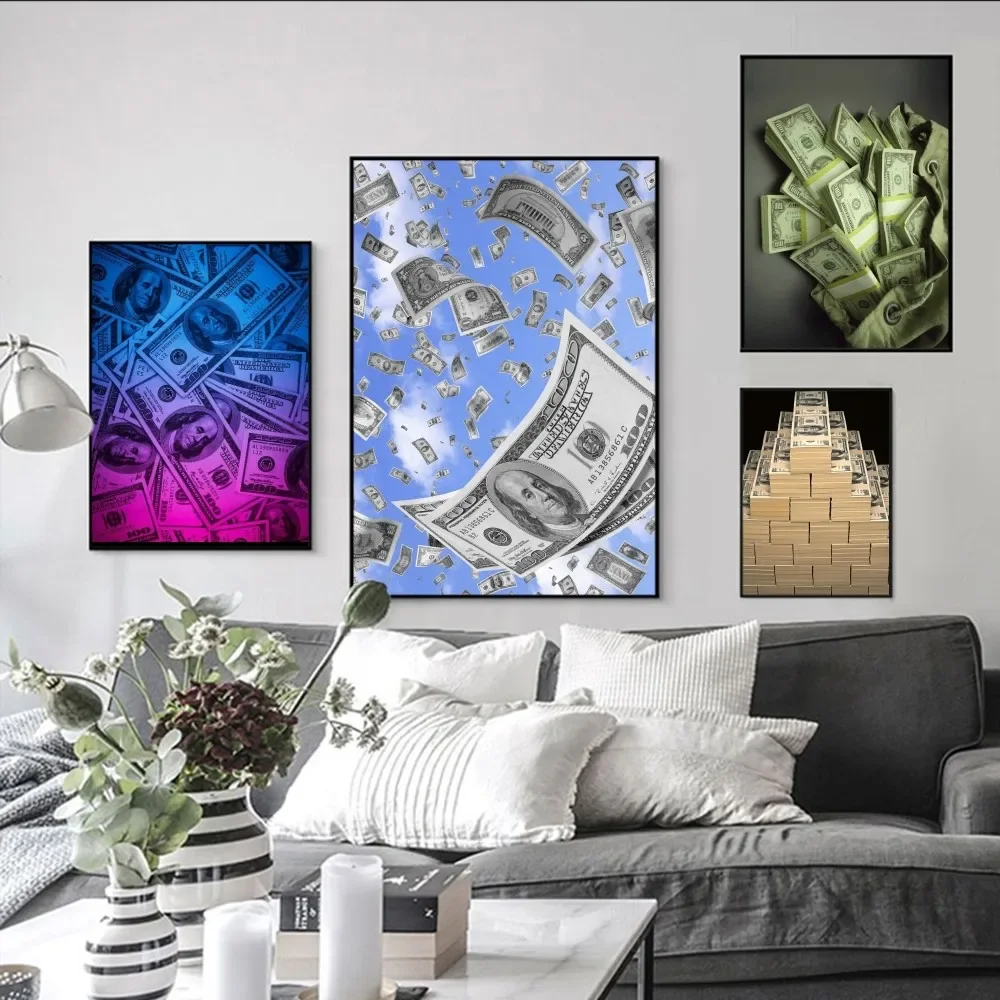 Доллар наличные деньги плакат самоклеящееся искусство фотоальбом комната бар