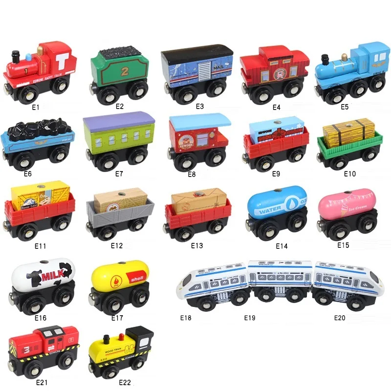 

Kids RC Electric Train Set Locomotive Magnetic Train Diecast Slot Toy Fit for Wooden Train Railway Track Toys for Children Gifts