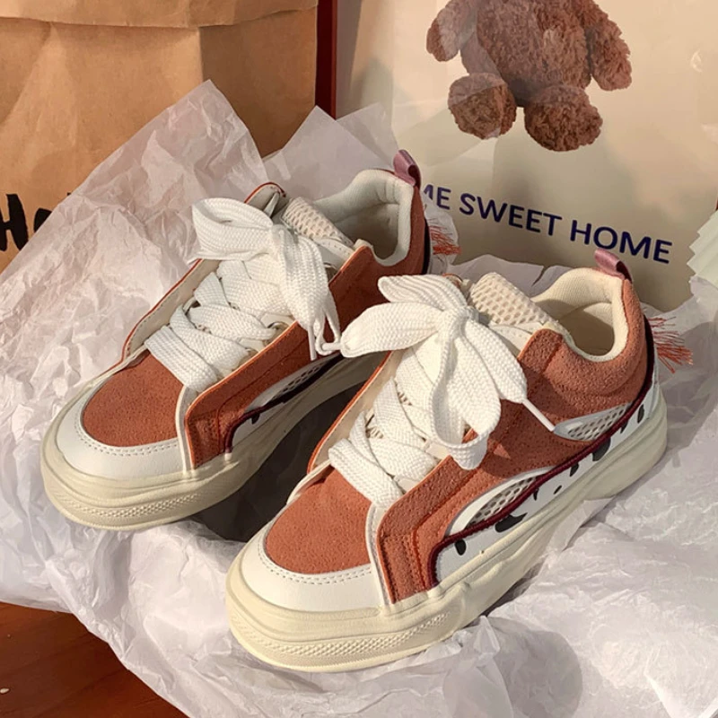 

Caramel Color Dissolving Sneakers Small White Shoes 2022 Spring Korean Style Trendy Shoes all-match casual sneakers