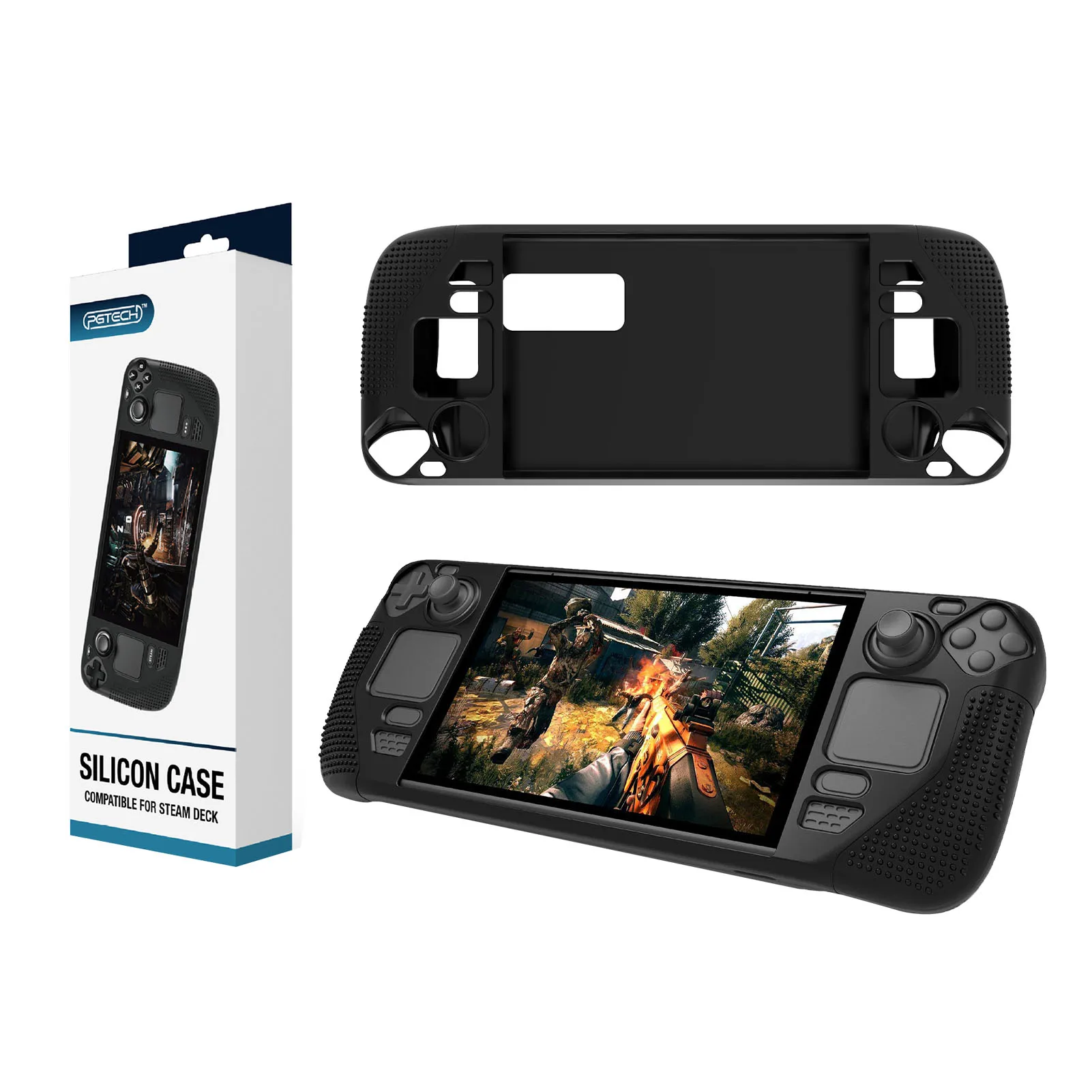 

Силиконовый чехол, совместимый с палубой Steam, полная защита аксессуаров, чехол с вогнутыми Углублениями для длительных игр