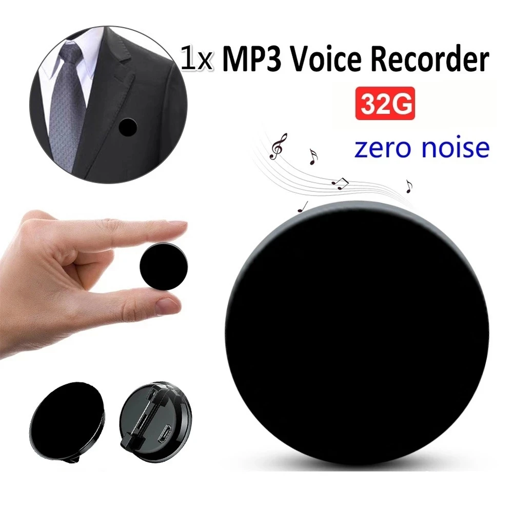 Micro Brooch Sound Recorder Professional Long Distance Voice