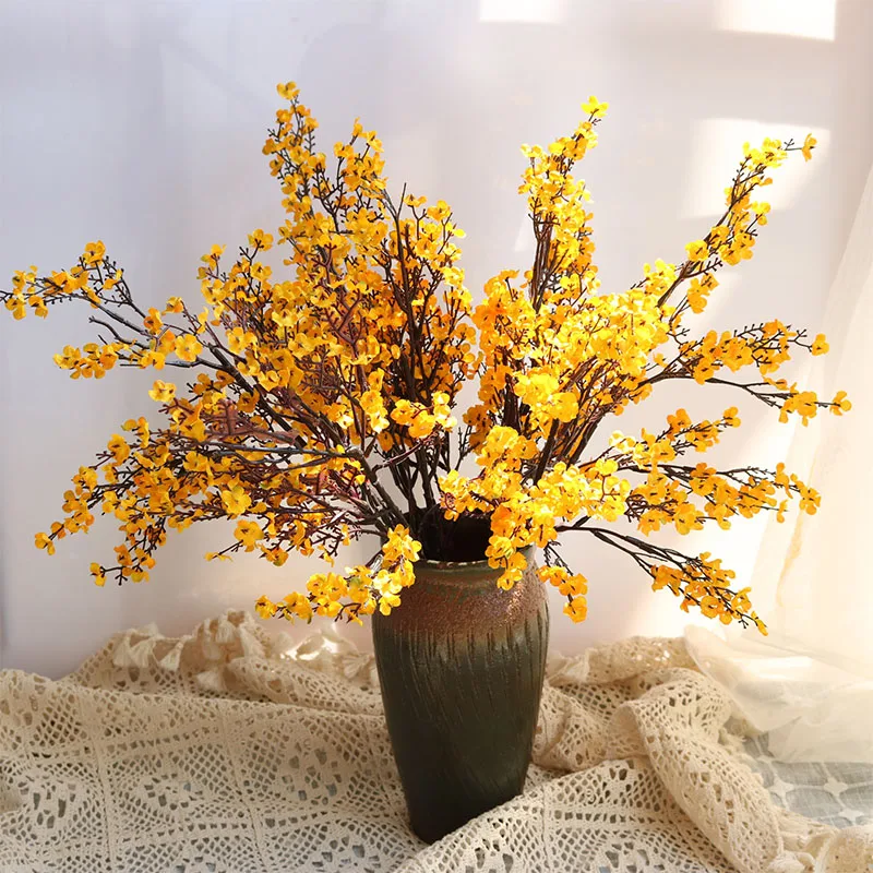 

Artificial Flowers Cherry Blossoms Baby's Breath Gypsophila Fake Flowers DIY Wedding Decoration Home Bouquet Faux Flowers Branch