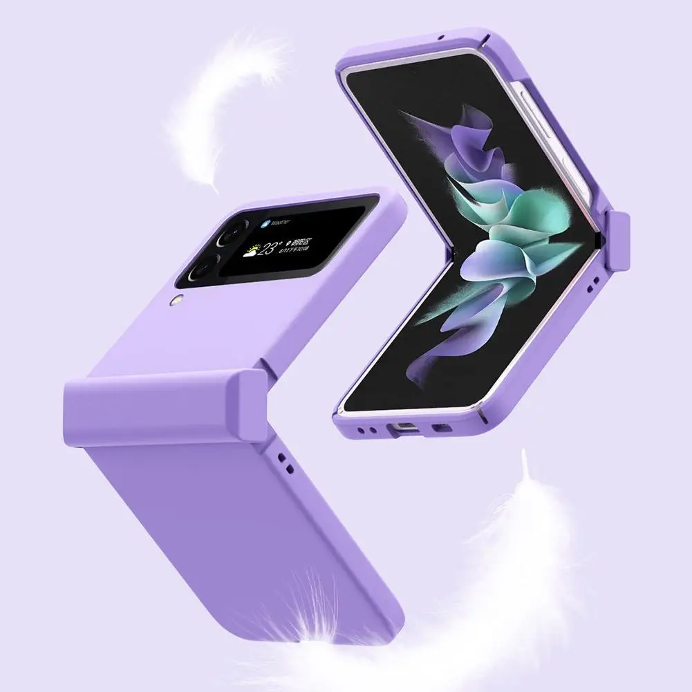 Funda para teléfono móvil Samsung Galaxy Z Flip 4 5G, carcasa trasera a prueba de golpes, plegable, todo incluido, dura, PC, Color