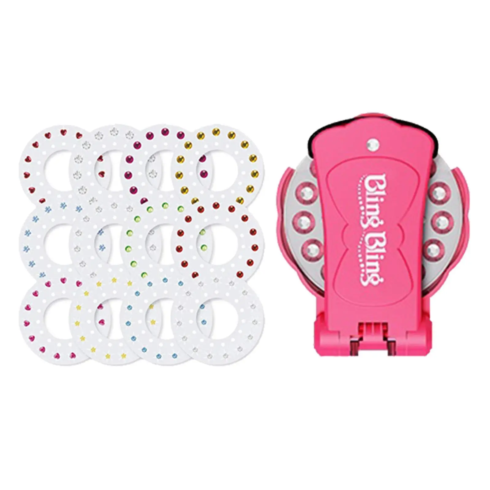 

Shining Bling Diamond Hair Sparkle Stapler Machine Set Gems for Decor Gift