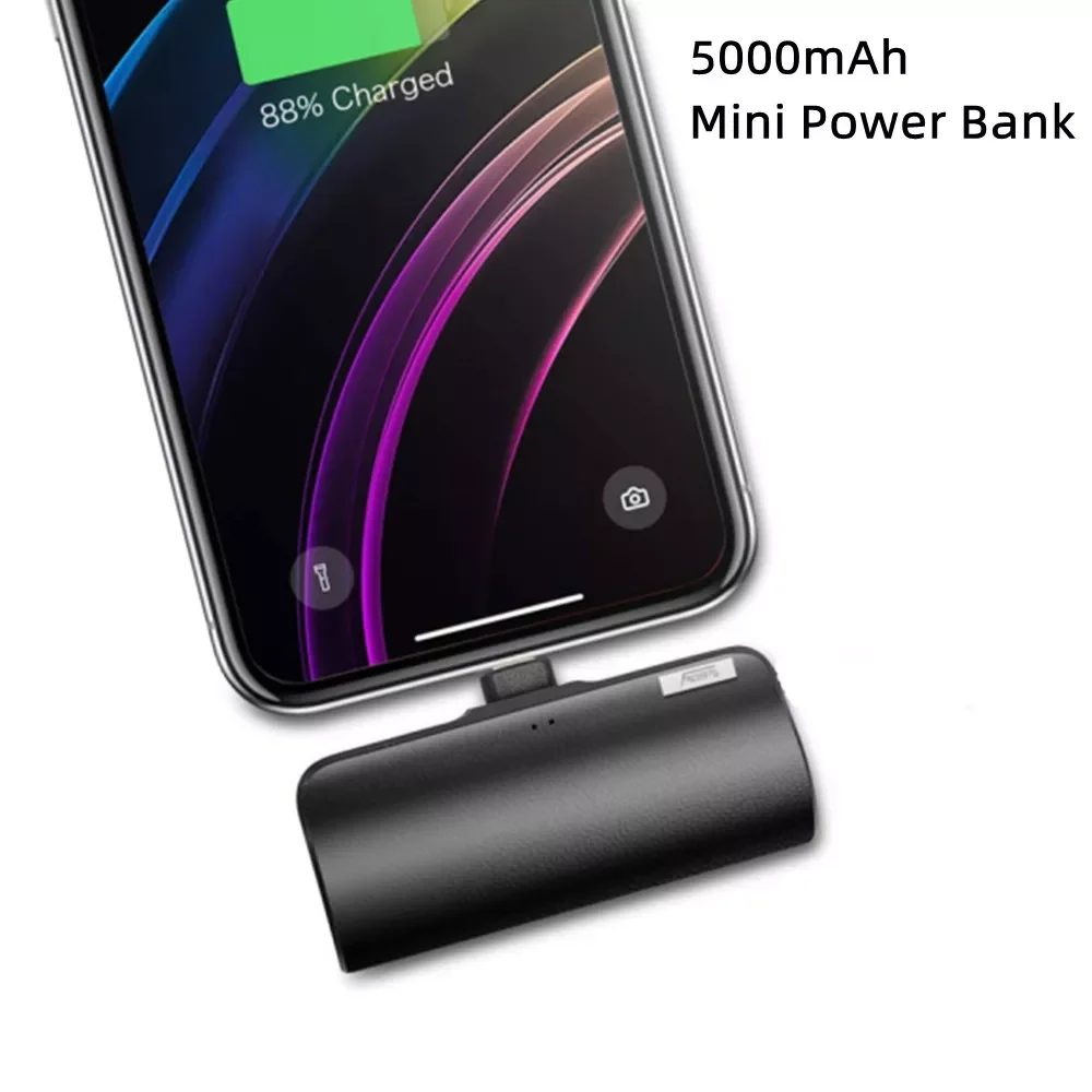 

Portable Power Bank 5000mAh Portable Charging PowerBank External Battery Charger PoverBank For iPhone
