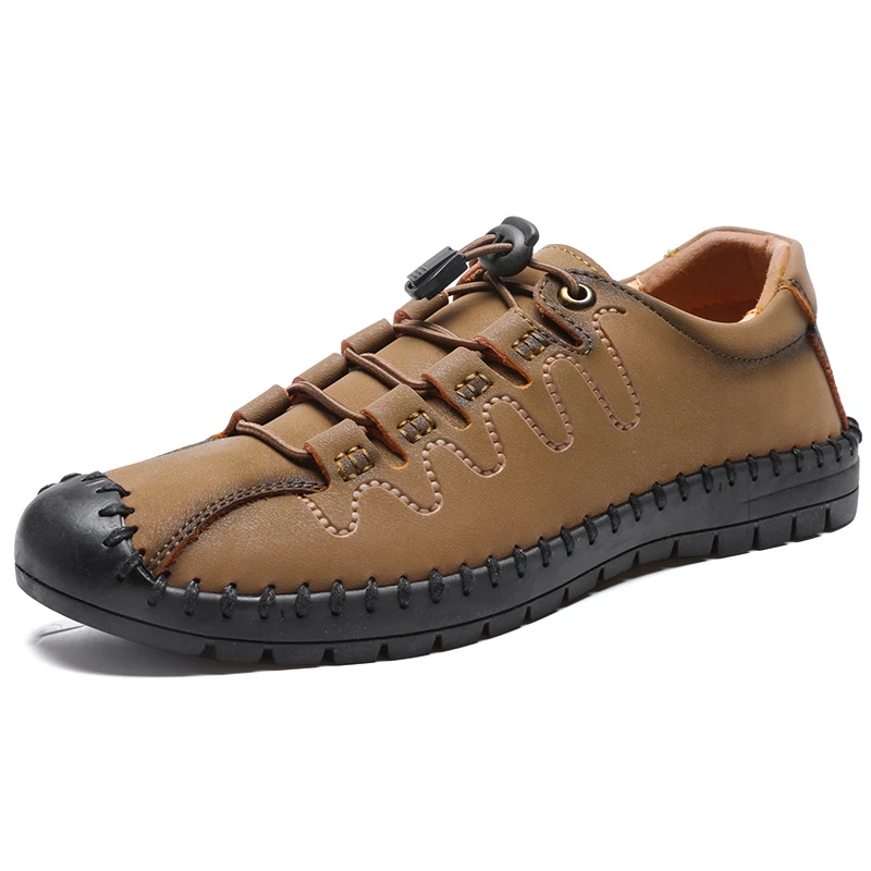 

Men Leather Sandals Comfortable Outdoor Casual Shoes 2022 Summer Beach Casual Walking Male Sneakers Men Beach Casual Sandals