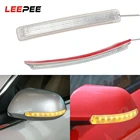 LEEPEE 2 шт. DC 12 В Авто зеркало заднего вида индикаторная лампа янтарного цвета СВЕТОДИОДНЫЙ Автомобильный источник света FPC указатель поворота желтый мягкий 8 SMD