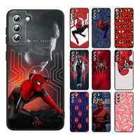 marvel handsome spiderman for samsung s22 s21 s20 ultra pro fe 5g plus s10e s9 s8 s7 s6 plus edge black silicone phone case capa