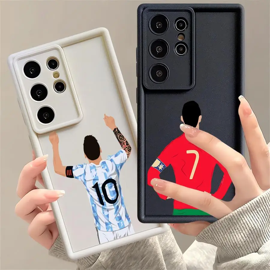 Телефонный чехол с номером футбола 7 10 для Samsung Galaxy A73 A72 A71 A54 A53 A52s A52 Φ A51 A55 A35 A25 A15 4G