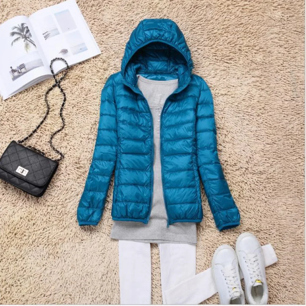 manteau femme hiver new in Korean Hooded coats cropped puffer jacket black winter clothes women
