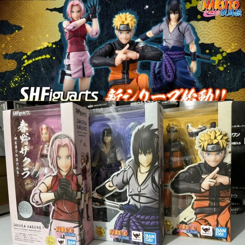 Оригинальная модель Bandai s.h. Figuarts Naruto Action: Shippuden Sasuke Sakura Uchiha Madara, фигурка, подвижные игрушки, кукла