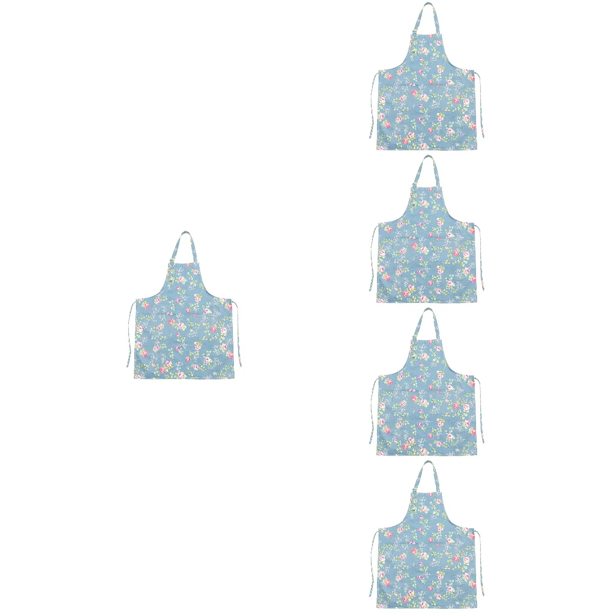 

5pcs Kitchen Apron Cooking Apron with Packet Neck Sling Apron Reusable Cooking Apron