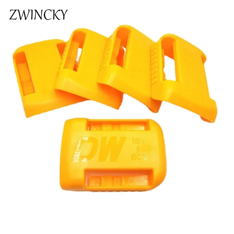Portable 5/2pc Battery Holder for Dewalt 18V 20V Wall Mount Battery Dock Holder For Dewalt 18V-60V Battery Storage Holder Yellow