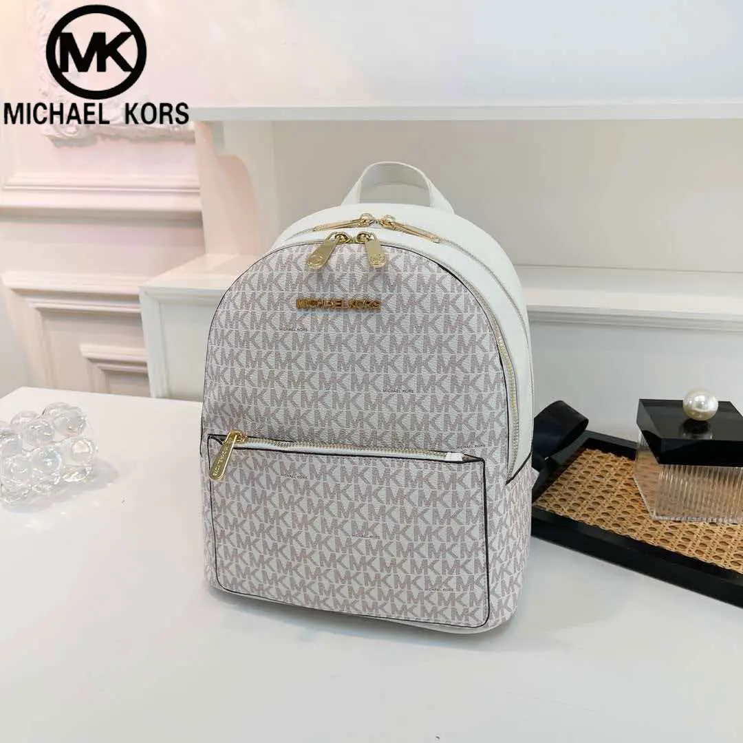 Фото Michael Kors Sheila Series 2026 Новый модный городской женский повседневный дорожный рюкзак большой вместимости, простой, из водонепроницаемого ПВХ-материала №4